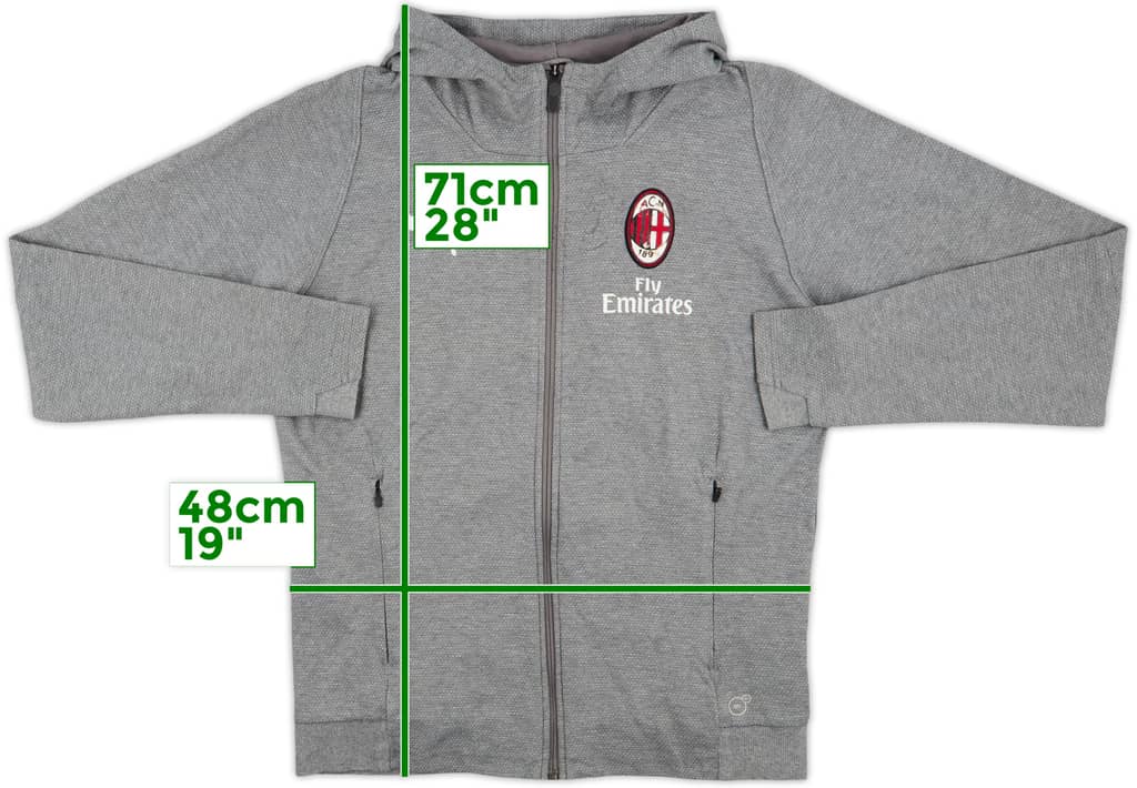 2018-19 AC Milan Puma Zipped Hooded Sweat Top - 5/10 - (M)