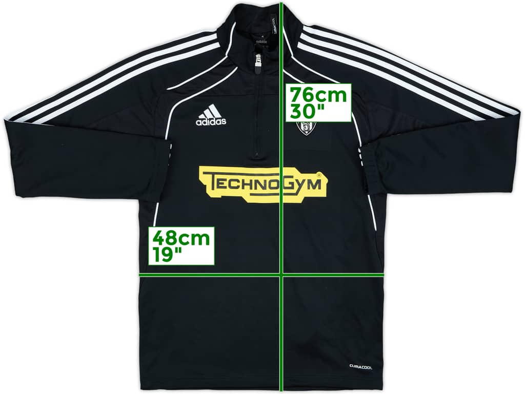 2010-11 Cesena adidas 1/4 Zip Drill Top - 7/10 - (S)