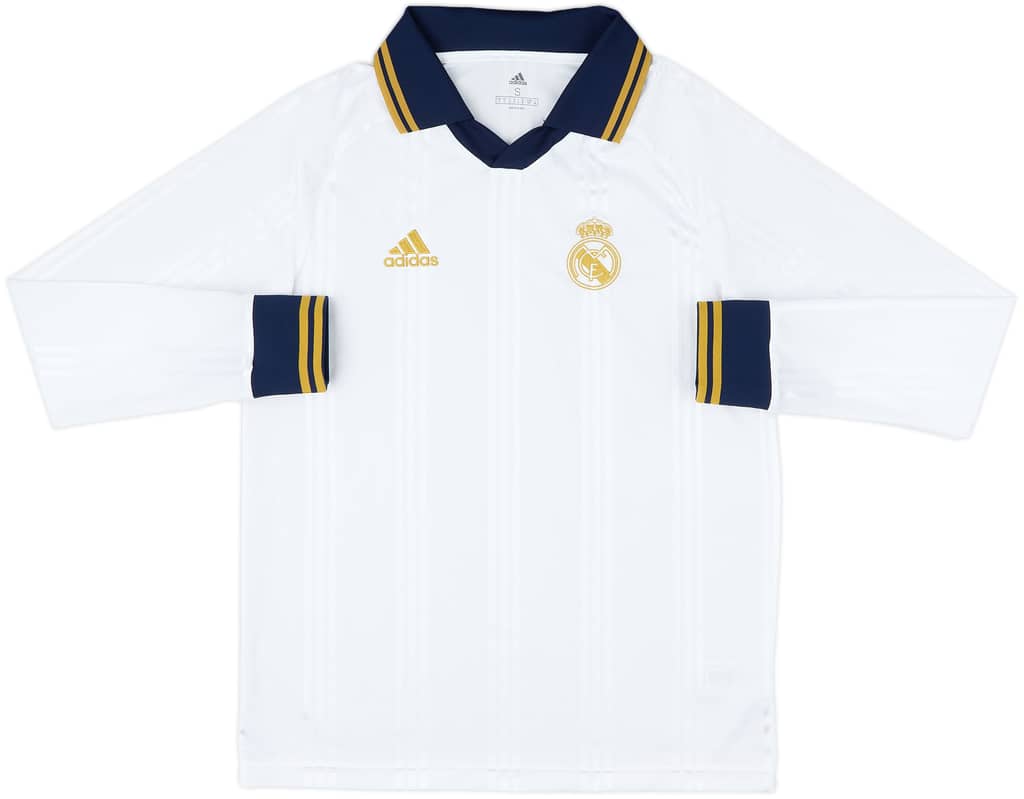 2019-20 Real Madrid adidas Icon L/S Tee - 8/10 - (S)