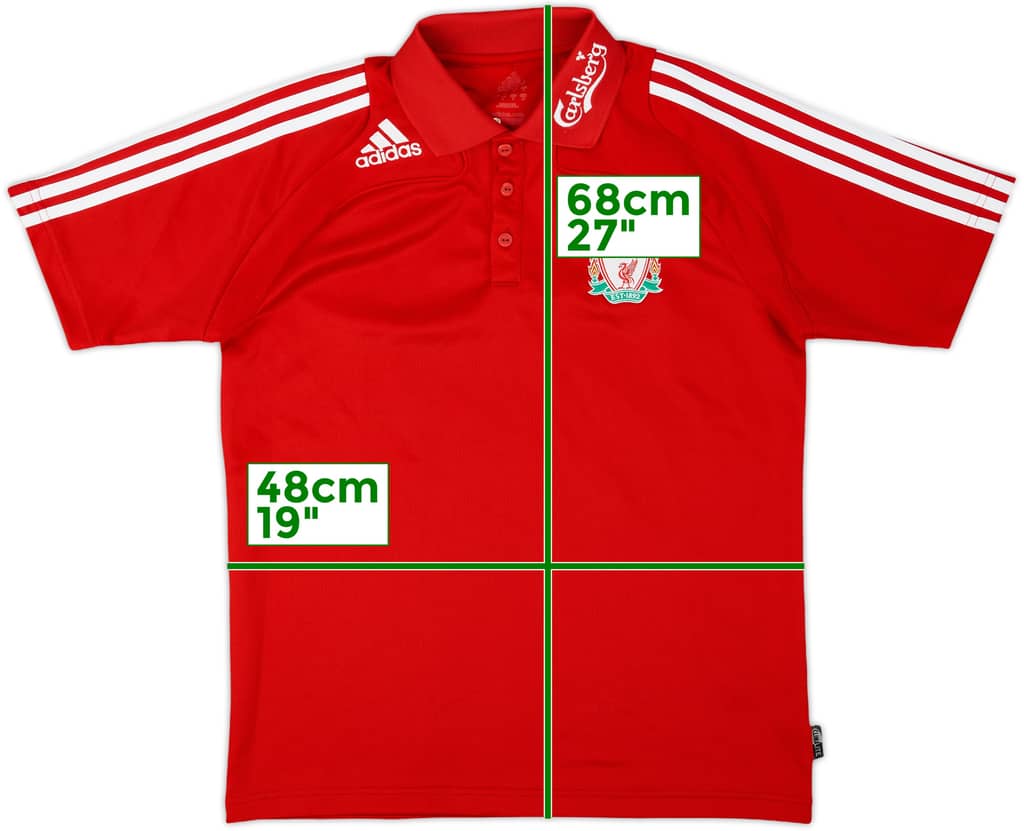 2008-09 Liverpool adidas Polo Shirt - 8/10 - (S)