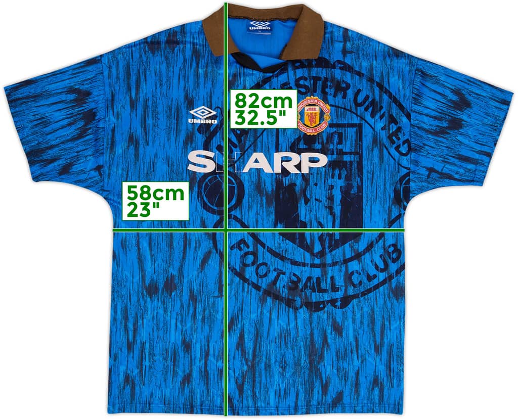 1992-93 Manchester United Away Shirt - 4/10 - (XL)
