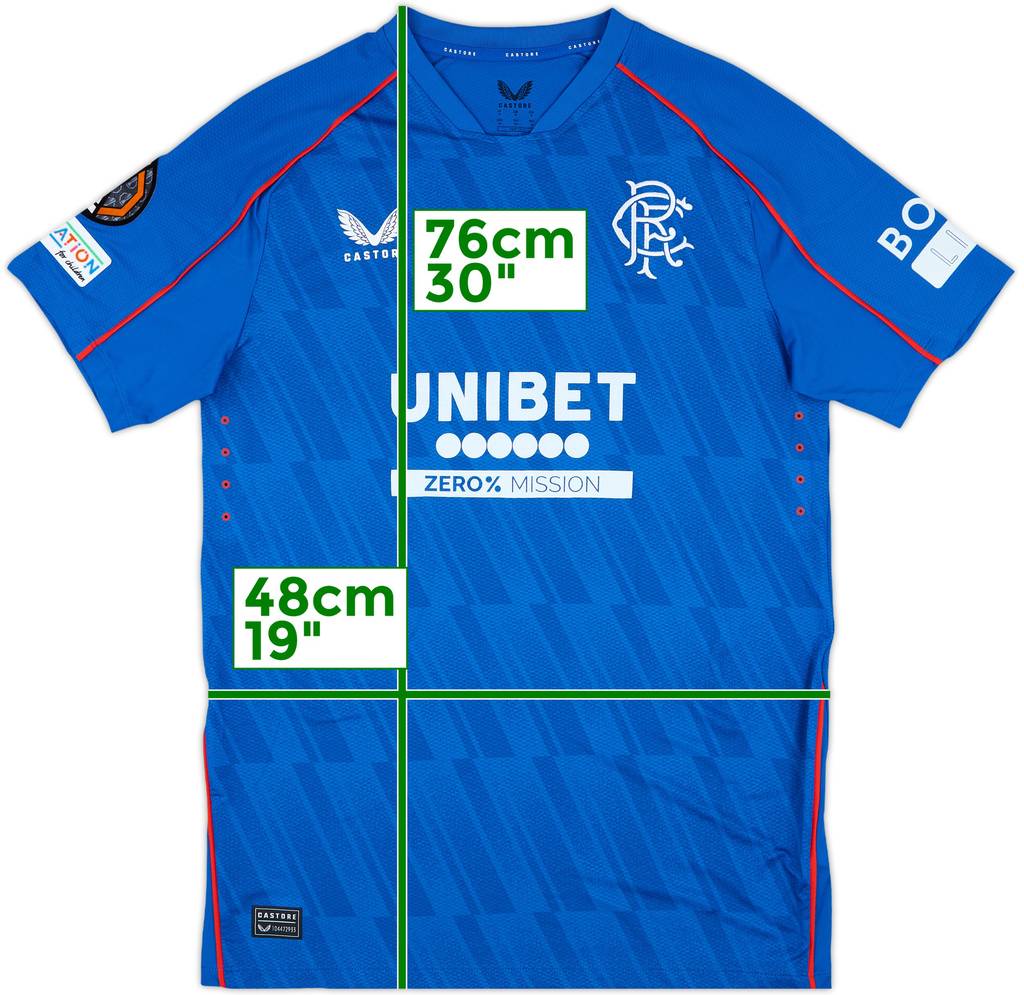 2024-25 Rangers Europa League Home Shirt - 9/10 - (S)