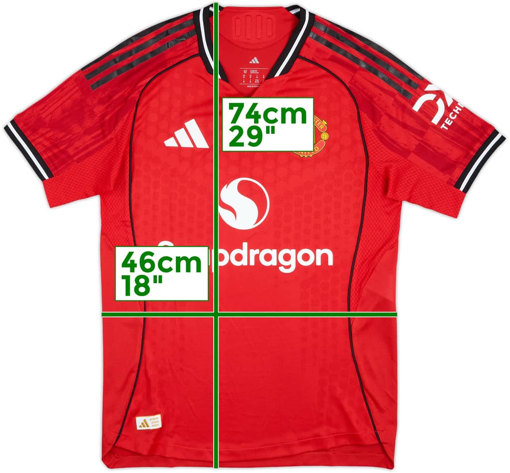 2025-26 Manchester United Player Issue Home Shirt - 9/10 - (M)