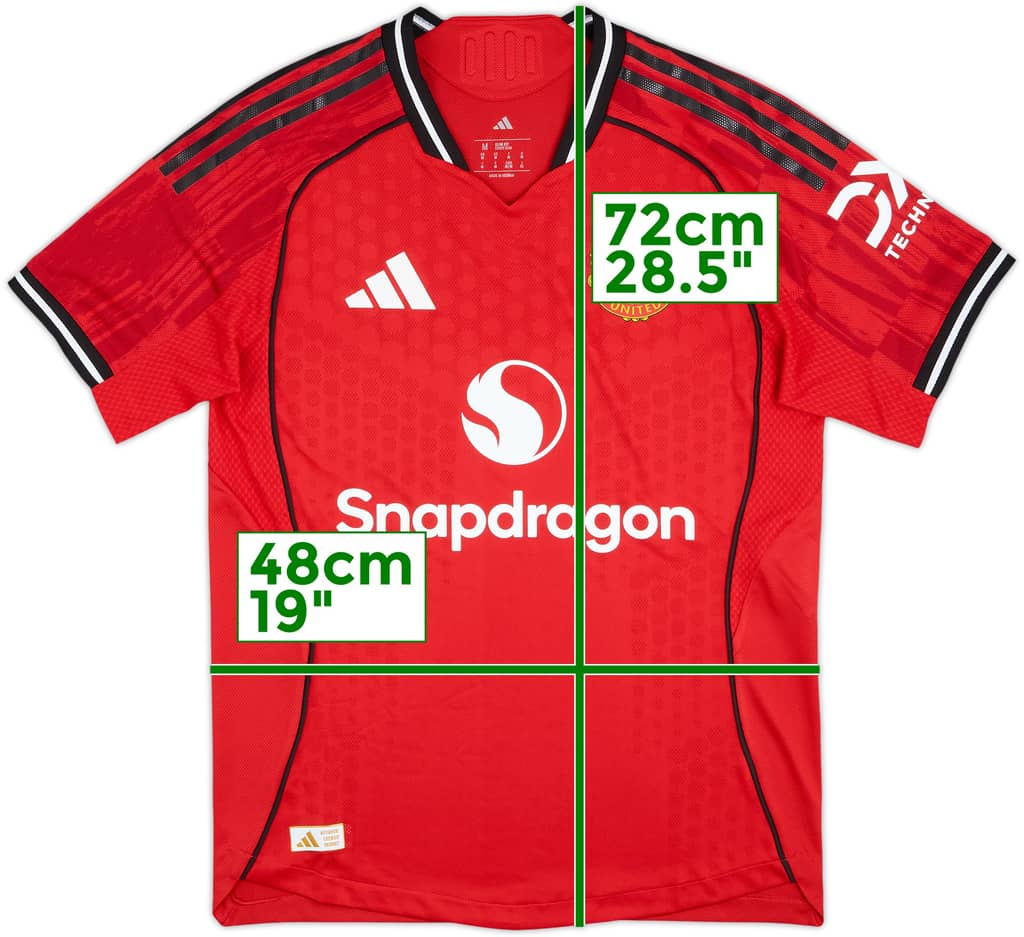 2025-26 Manchester United Player Issue Home Shirt - 9/10 - (M)