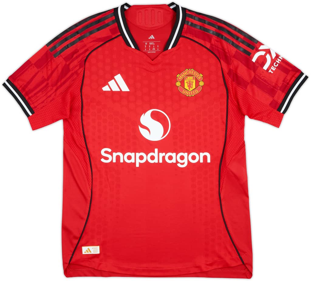 2025-26 Manchester United Player Issue Home Shirt - 9/10 - (M)