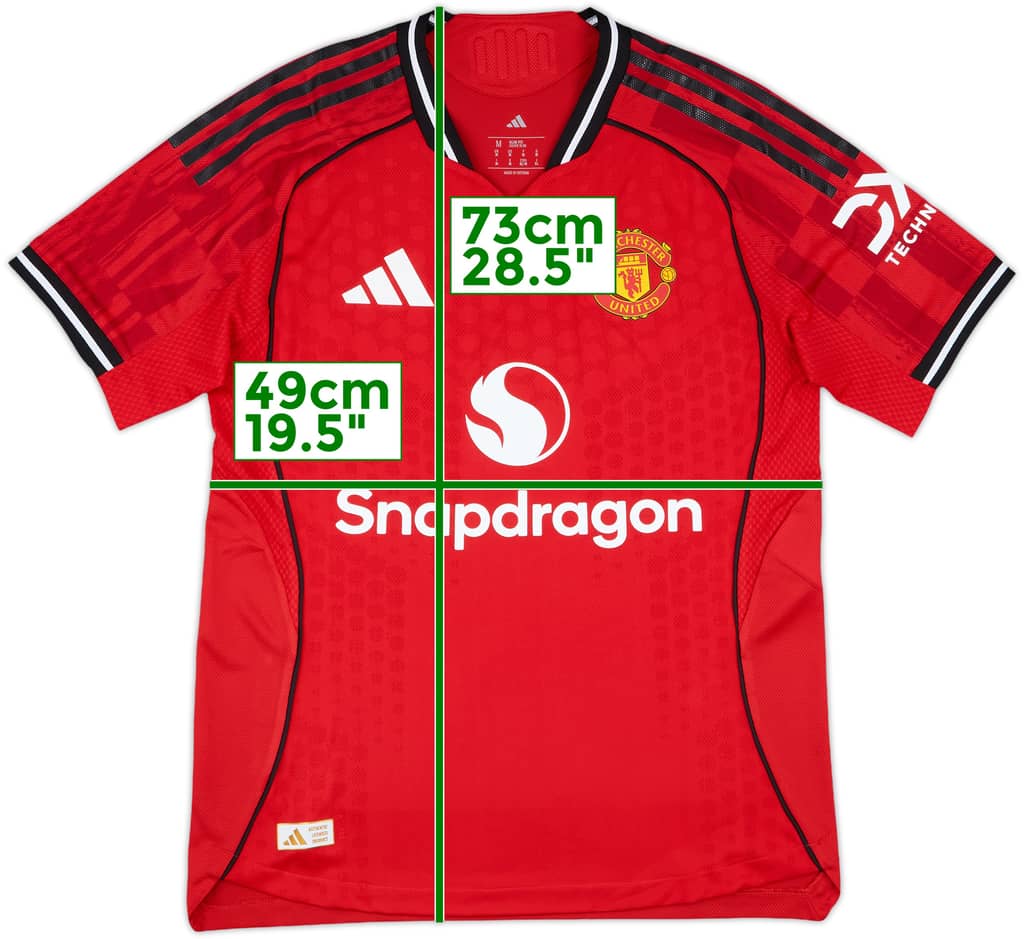 2025-26 Manchester United Player Issue Home Shirt - 9/10 - (M)