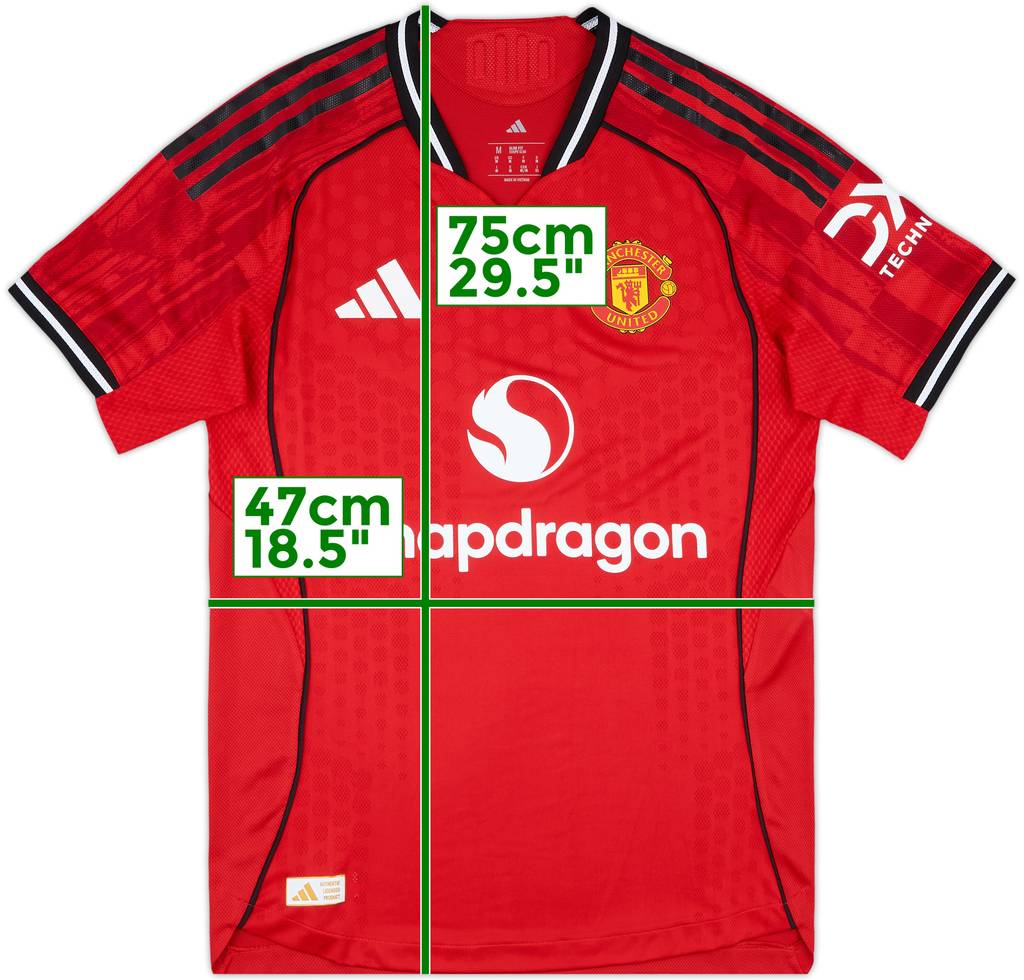 2025-26 Manchester United Player Issue Home Shirt - 9/10 - (M)
