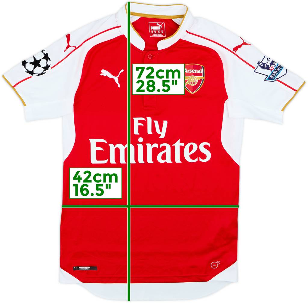 2015-16 Arsenal Home Shirt - 8/10 - (XS)