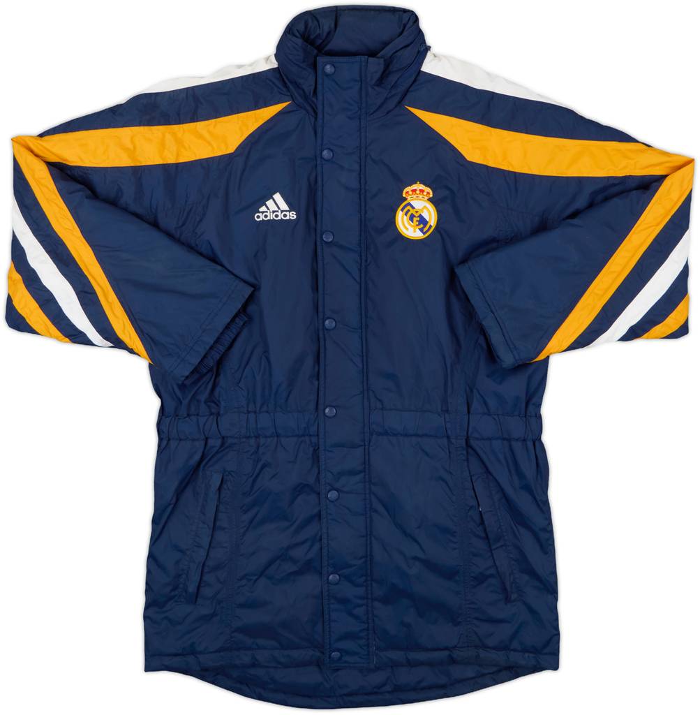 1998-99 Real Madrid adidas Padded Bench Coat - 9/10 - (S)