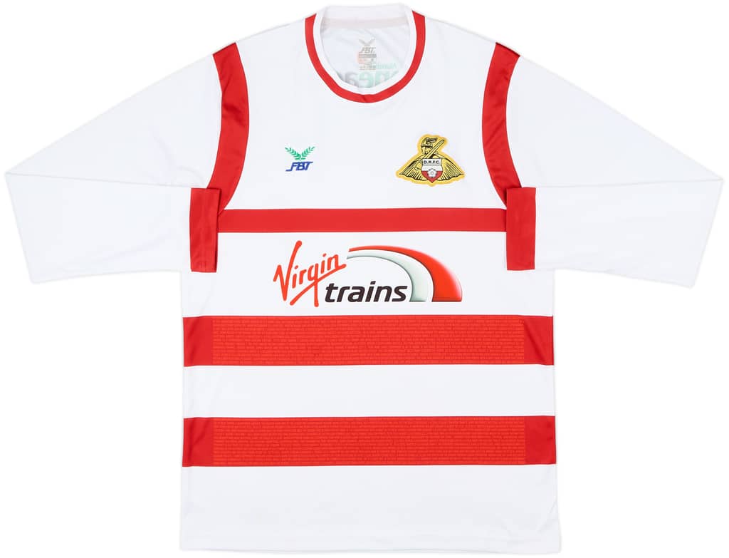 2017-18 Doncaster Rovers Home L/S Shirt - 6/10 - (M)