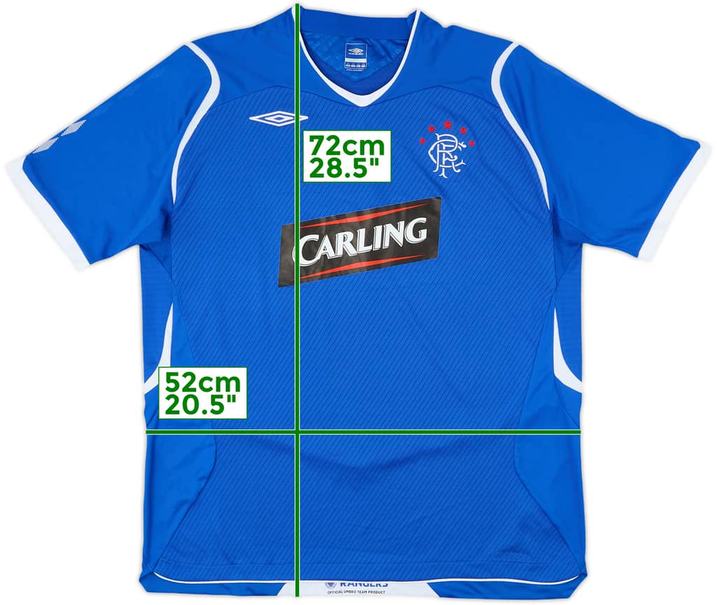 2008-09 Rangers Home Shirt - 9/10 - (XL)