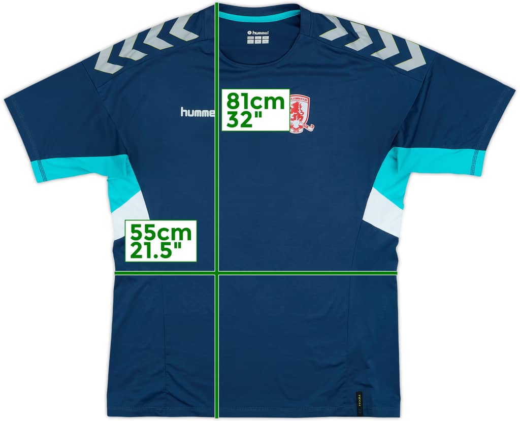 2018-19 Middlesbrough Hummel Training Shirt - 8/10 - (L)