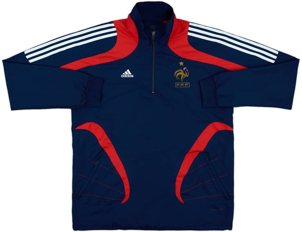2007-08 France adidas 1/4 Zip Drill Top - 9/10 - (L/XL)