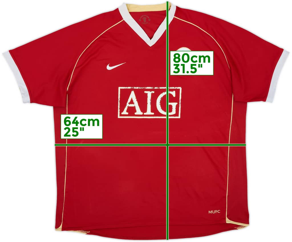 2006-07 Manchester United Home Shirt - 5/10 - (XL)