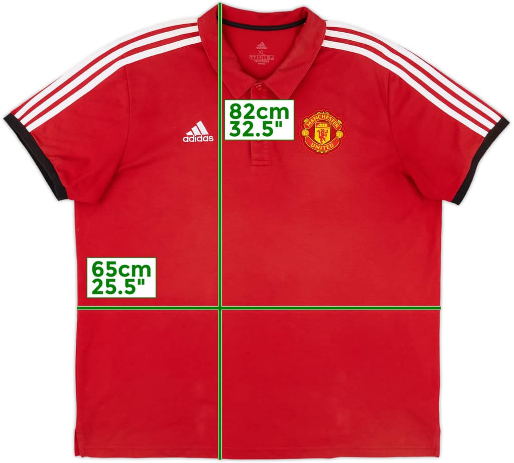 2021-22 Manchester United adidas Polo Shirt - 8/10 - (XL)