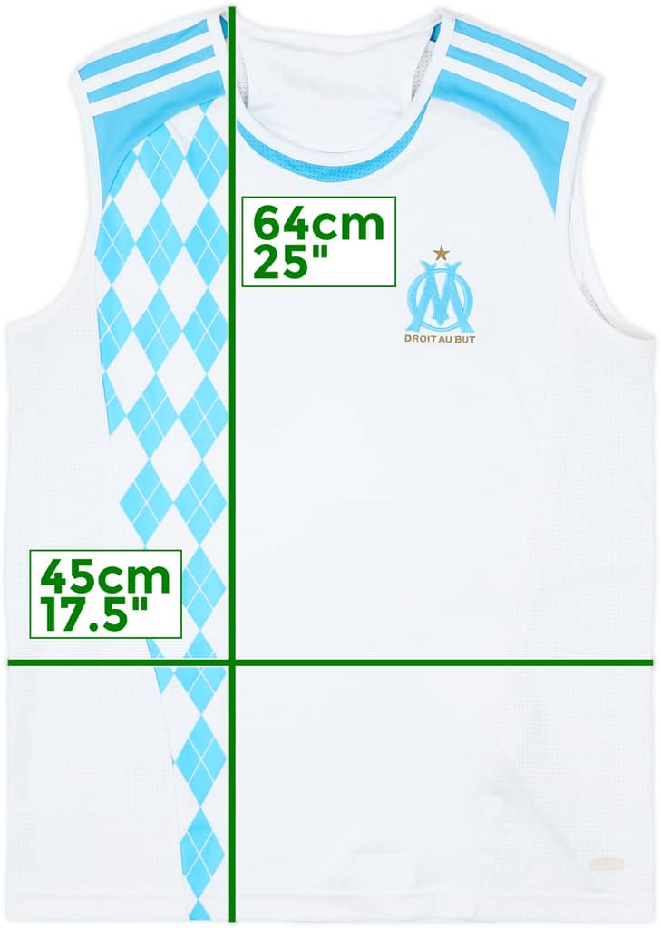 2008-09 Olympique Marseille adidas Training Vest - 8/10 - (S)