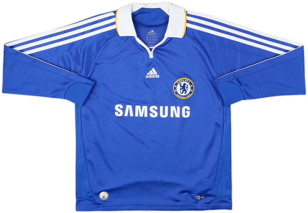 2008-09 Chelsea Home L/S Shirt Ballack #13 - 8/10 - (M.Boys)