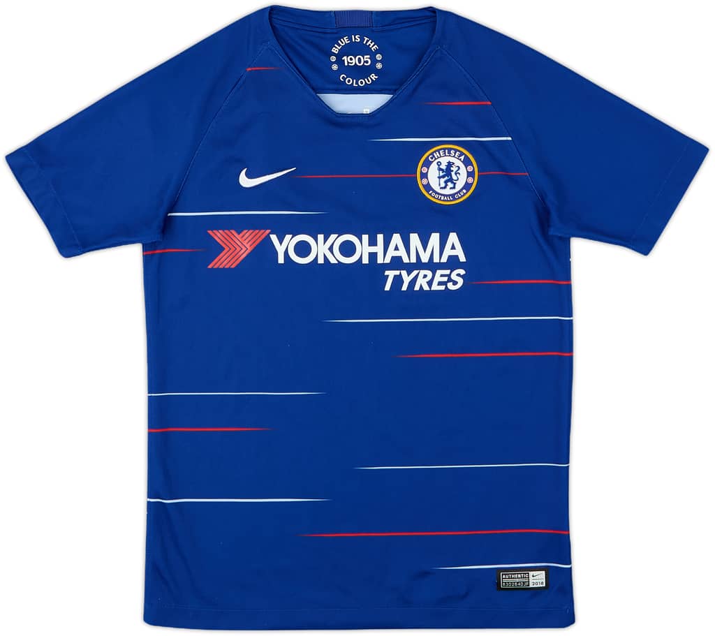 2018-19 Chelsea Home Shirt - 9/10 - (M.Boys)