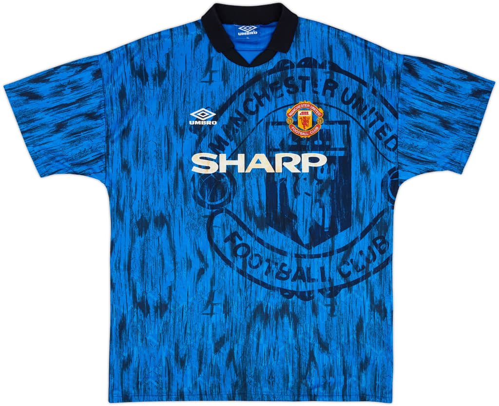 1992-93 Manchester United Away Shirt - 6/10 - (XL)