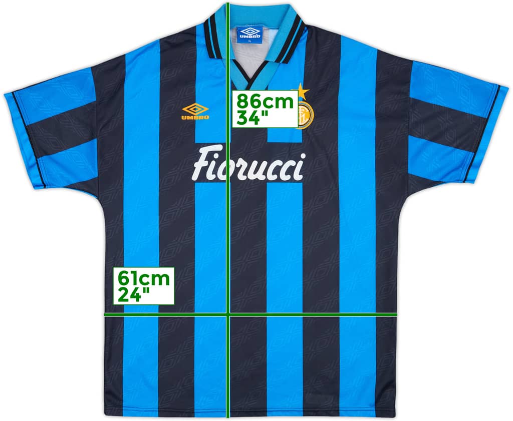 1994-95 Inter Milan Home Shirt - 9/10 - (XL)
