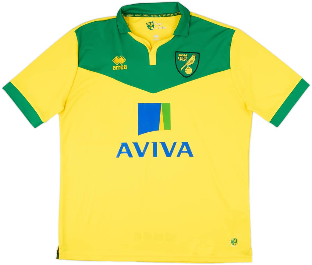 2014-15 Norwich Home Shirt - 8/10 - (XXL)