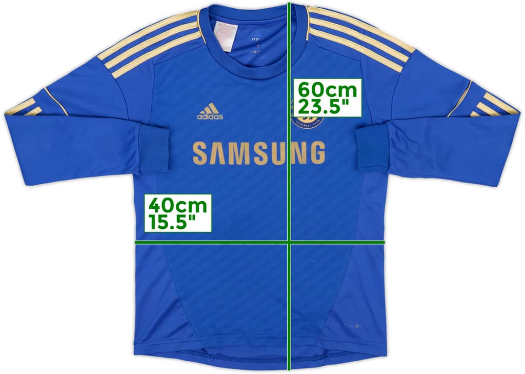 2012-13 Chelsea Home L/S Shirt - 5/10 - (XL.Boys)