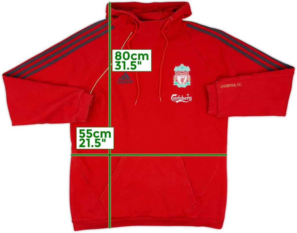 2009-10 Liverpool adidas Hooded Top - 8/10 - (L)