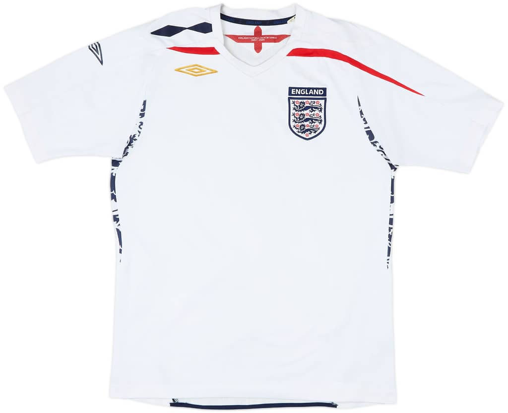 2007-09 England Home Shirt - 4/10 - (M)