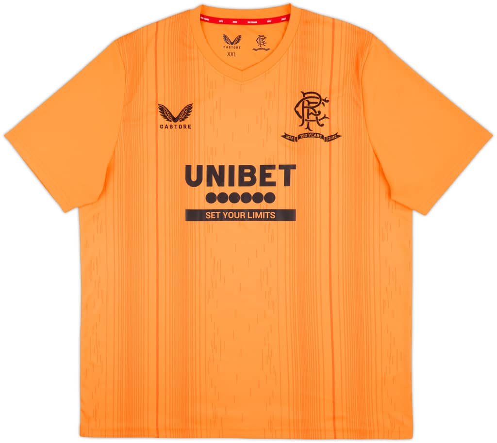 2021-22 Rangers Castore '150 Years Anniversary' Pre-Match Training Shirt - 9/10 - (XXL)