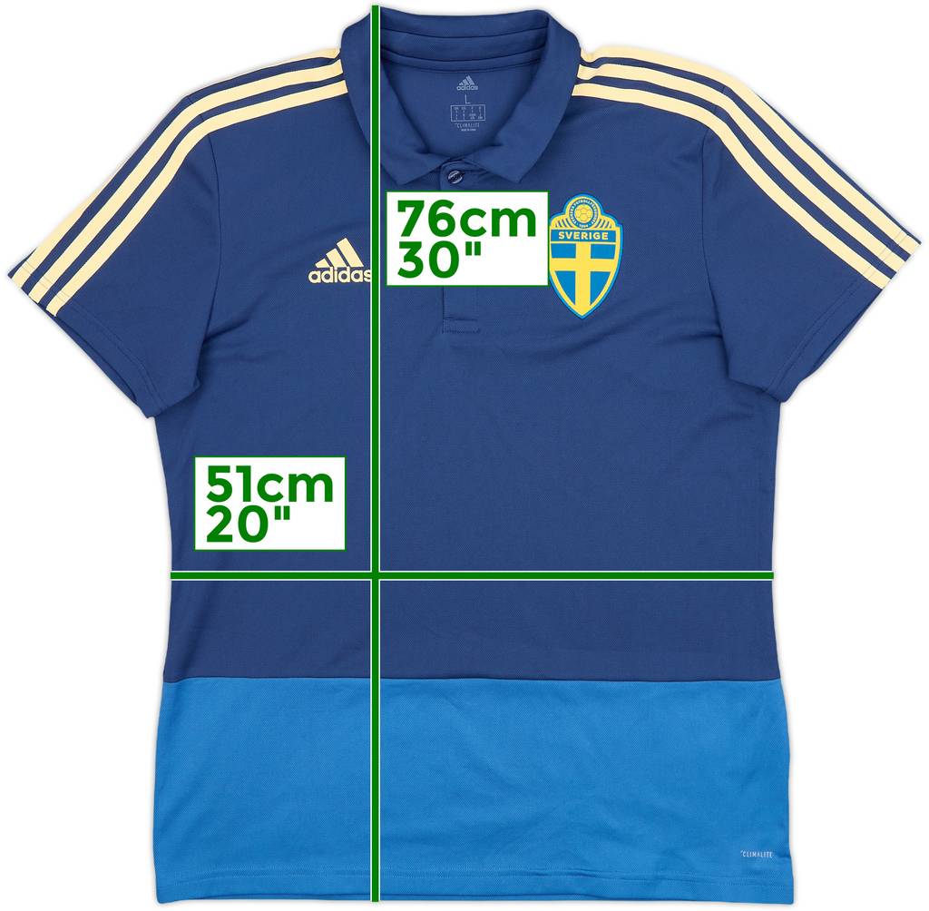 2017-18 Sweden adidas Polo Shirt - 10/10 - (L)