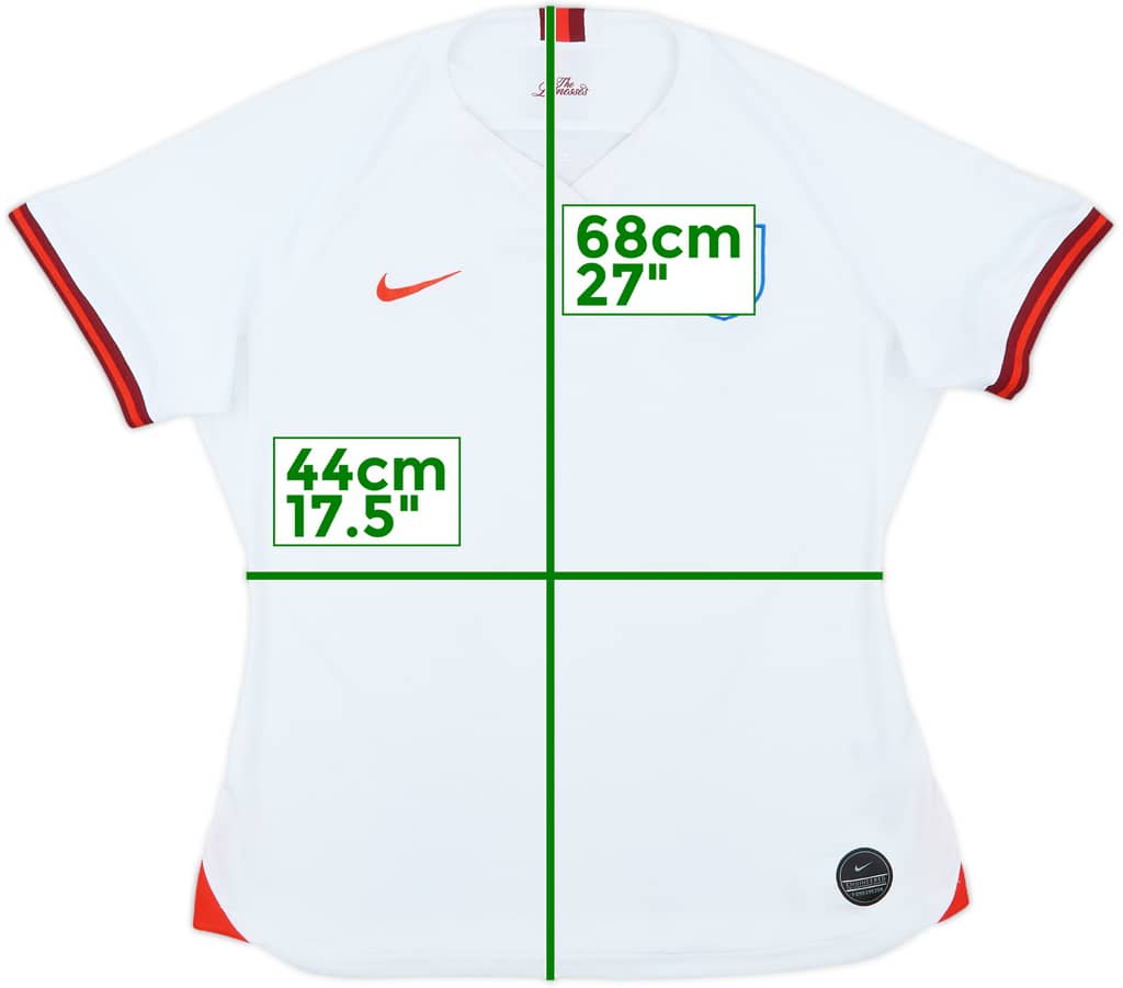 2019 England Lionesses Home Shirt - 8/10 - (Women's XL)