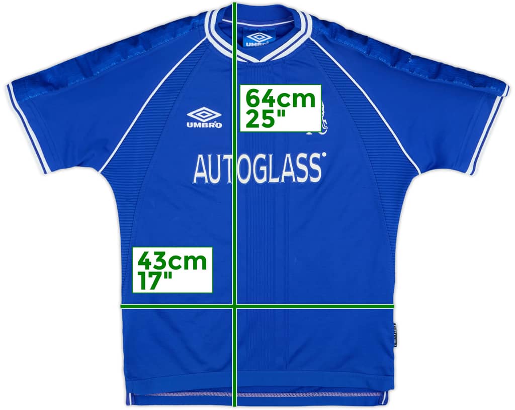 1999-01 Chelsea Home Shirt - 8/10 - (M.Boys)