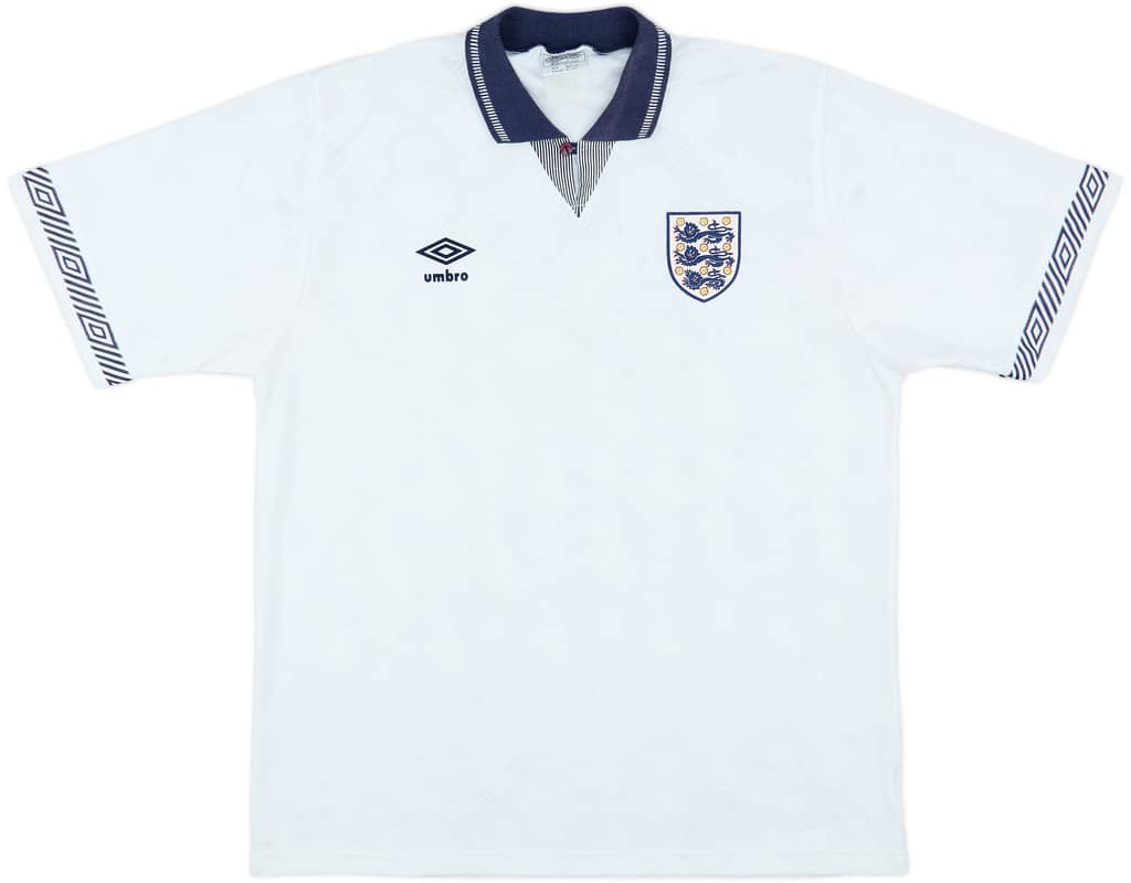 1990-92 England Home Shirt - 8/10 - (L)