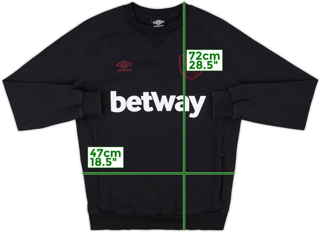 2020-21 West Ham Umbro Sweat Top - 8/10 - (M)