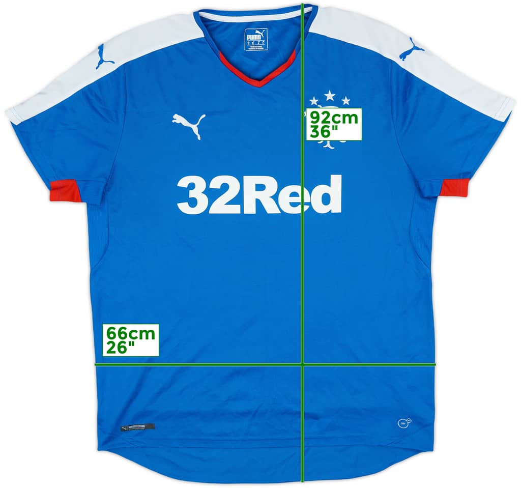 2015-16 Rangers Home Shirt - 8/10 - (XL)