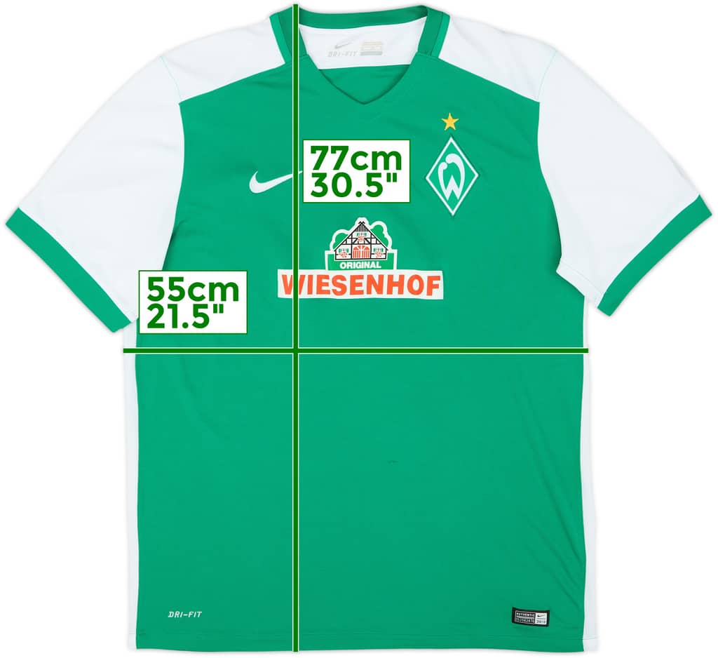 2015-16 Werder Bremen Home Shirt - 8/10 - (XL)