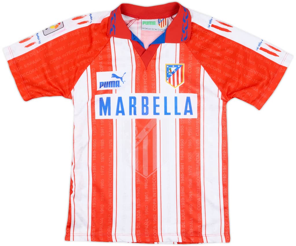 1995-96 Atletico Madrid Home Shirt - 9/10 - (Y)