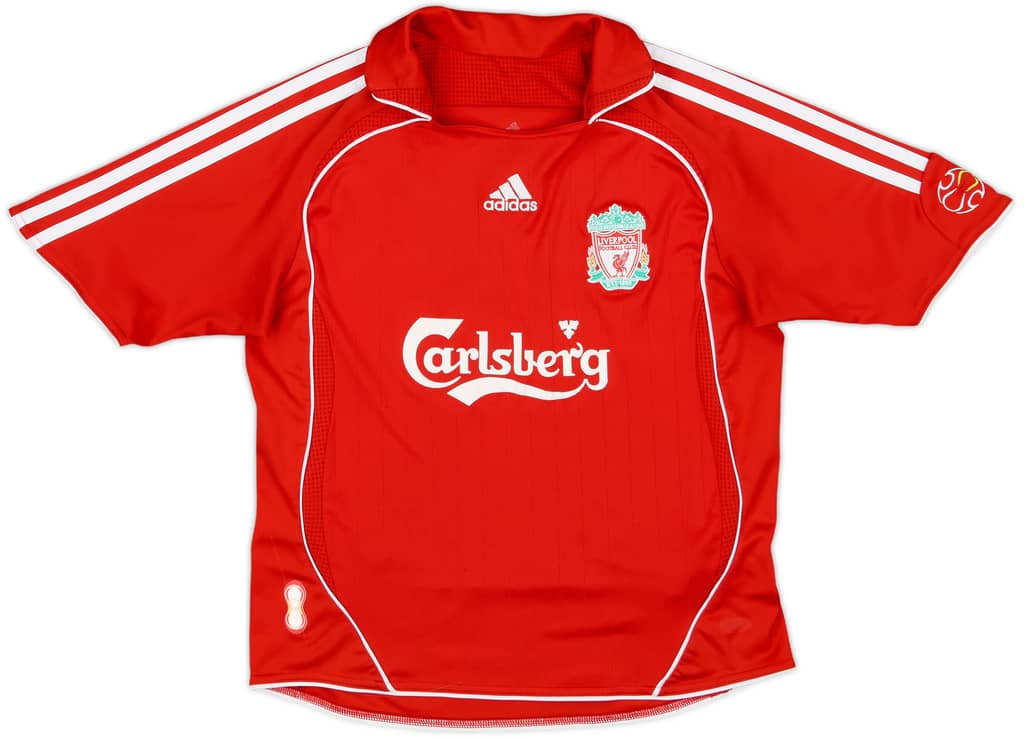 2006-08 Liverpool Home Shirt - 8/10 - (S.Boys)