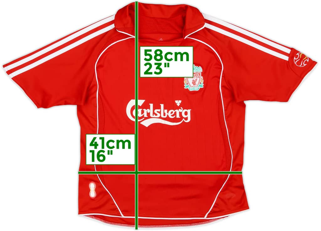 2006-08 Liverpool Home Shirt - 8/10 - (S.Boys)