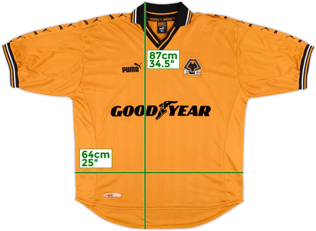 1998-00 Wolves Home Shirt - 8/10 - (XL)