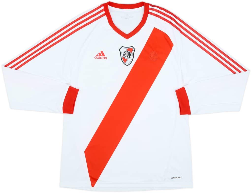 2010-11 River Plate Player Issue Home L/S Shirt - 9/10 - (XL)
