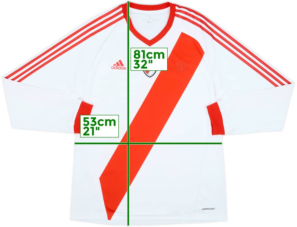 2010-11 River Plate Player Issue Home L/S Shirt - 9/10 - (XL)