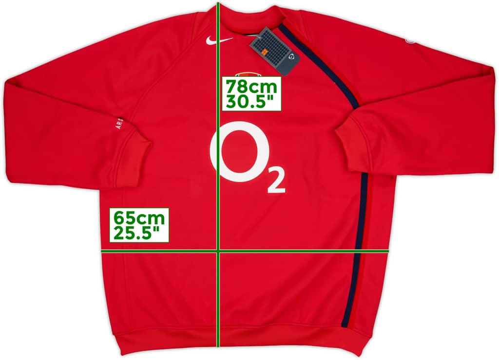 2004-05 Arsenal Nike Player Issue Sweat Top (XL)
