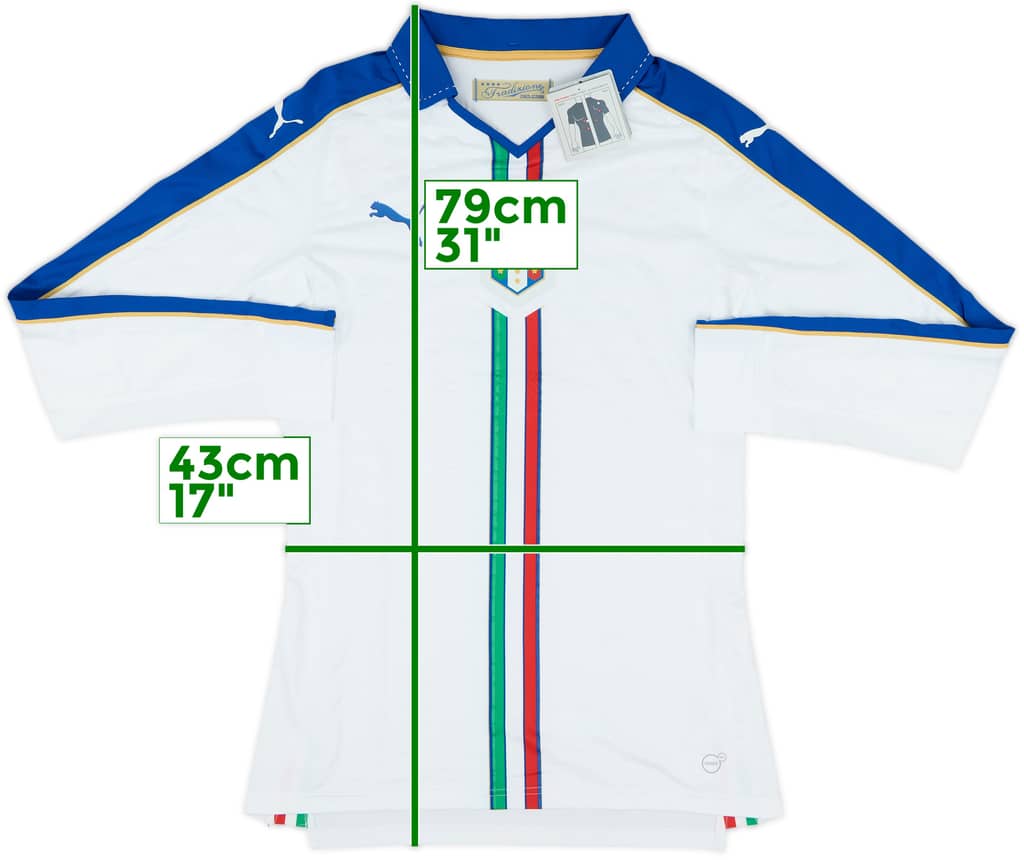 2016-17 Italy Player Issue Away L/S Shirt (L)