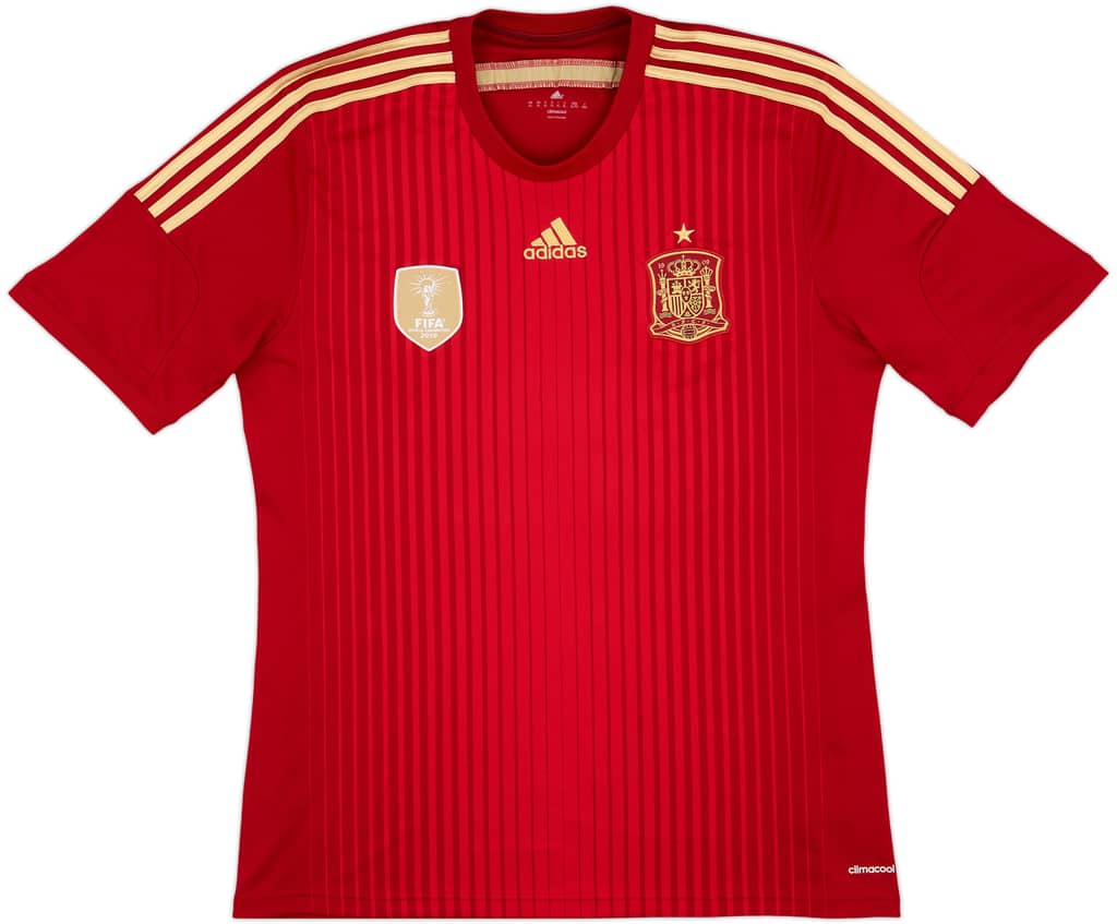 2013-15 Spain Home Shirt - 8/10 - (XL)