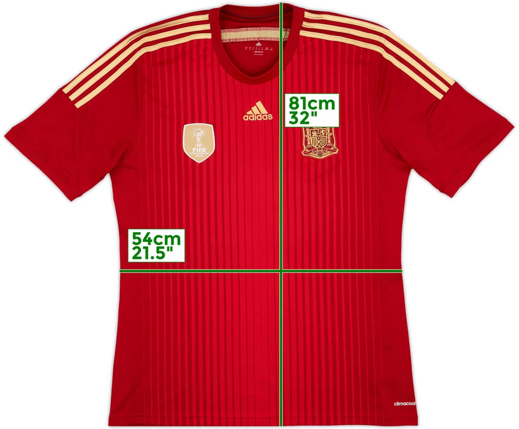 2013-15 Spain Home Shirt - 8/10 - (XL)