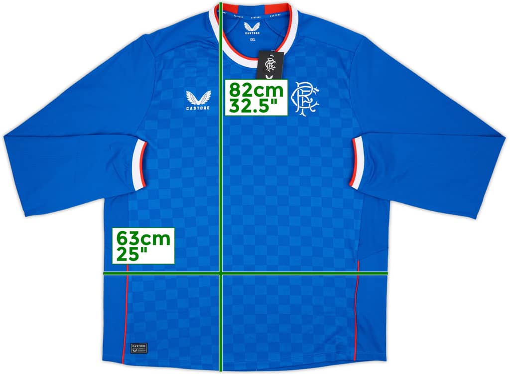 2022-23 Rangers Authentic Home L/S Shirt (XXL)