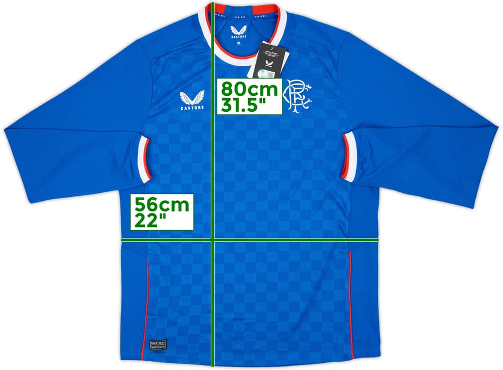 2022-23 Rangers Authentic Home L/S Shirt (XL)