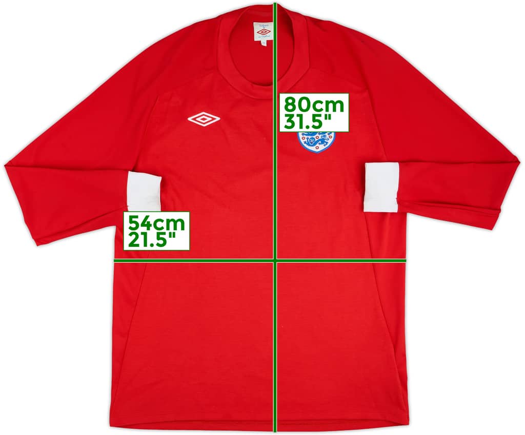 2010-11 England Away L/S Shirt - 9/10 - (L)