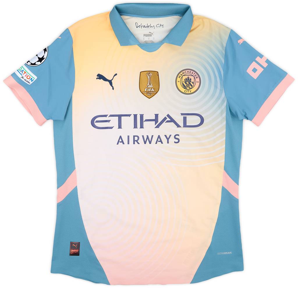 2024-25 Manchester City Match Issue Champions League Fourth Shirt Gvardiol #24